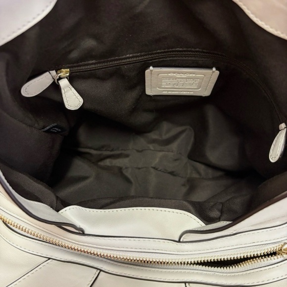 Coach Lexy Hobo Signature Beige and White Shoulder Bag - Picture 7 of 13